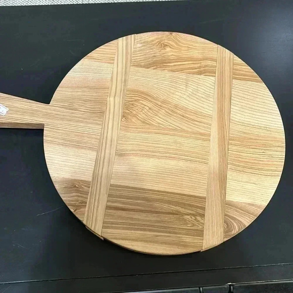 Serving Board Handmade Ash Wood Round Cutting Board NEW by Pottery Barn - Picture 4 of 9